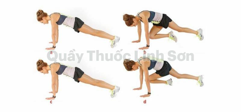 bài tập cardio leo núi chéo chân