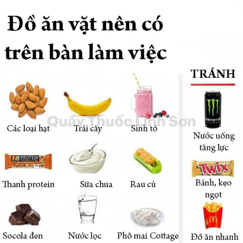 cách tỉnh ngủ ăn vặt để tăng năng lượng