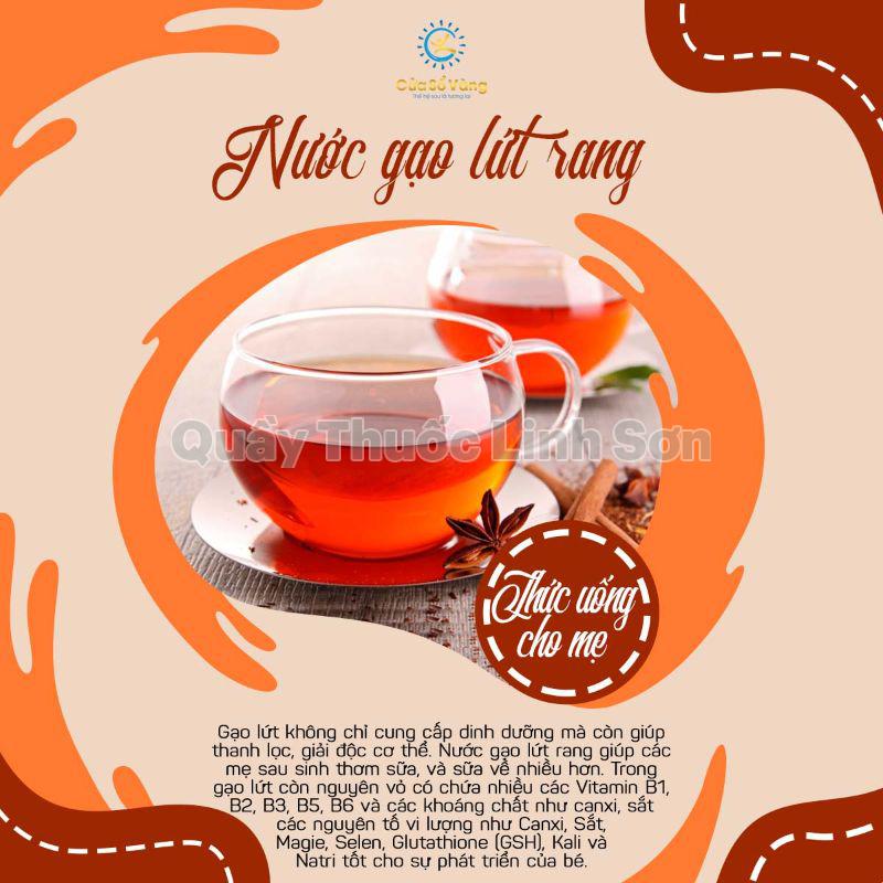 nước gạo lứt rang là thức uống lợi sữa cho mẹ bầu