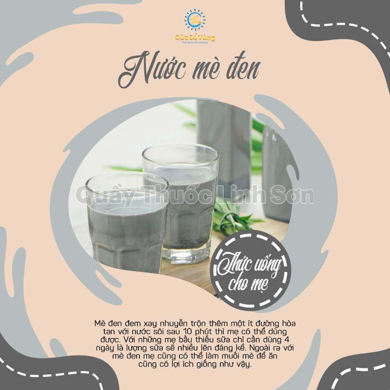 nước mè đen là thức uống có lợi sữa cho mẹ bầu