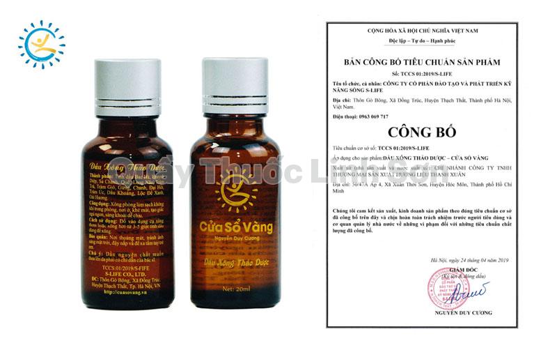 tinh dầu cửa sổ vàng