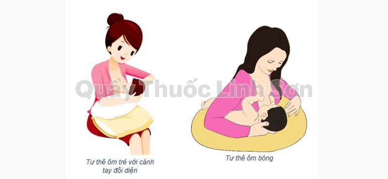 tư thế ngồi cho bé bú đúng cách 2