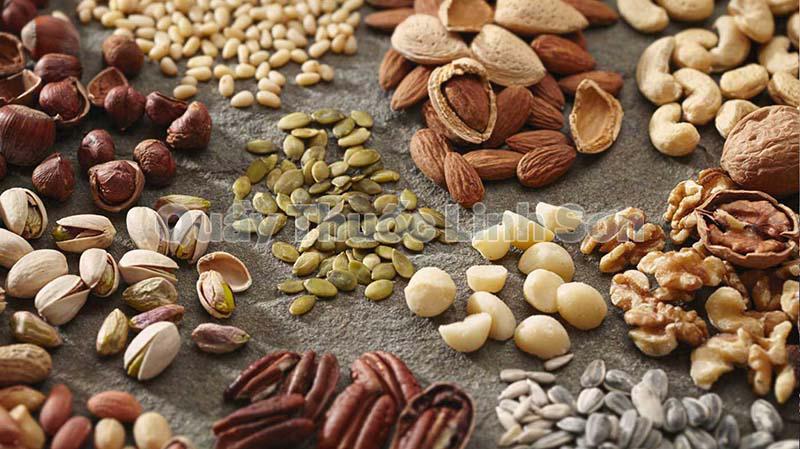 các loại hạt là thực phẩm giàu sắt