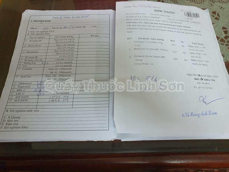 Kết quả khám bệnh tiểu đường 3