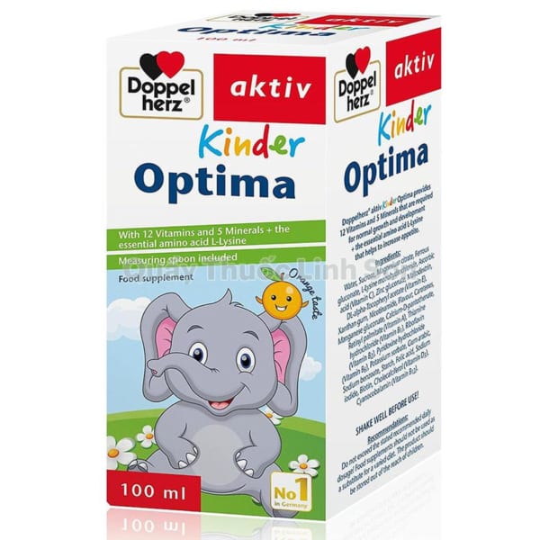 Kinder Optima Doppelherz bổ sung Vitamin và Khoáng chất cho trẻ chai 100ml