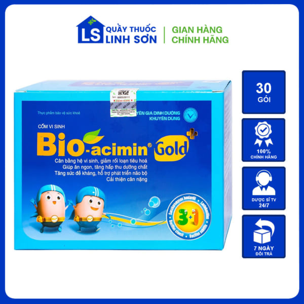 Cốm vi sinh Bio-acimin Gold hộp 30 gói