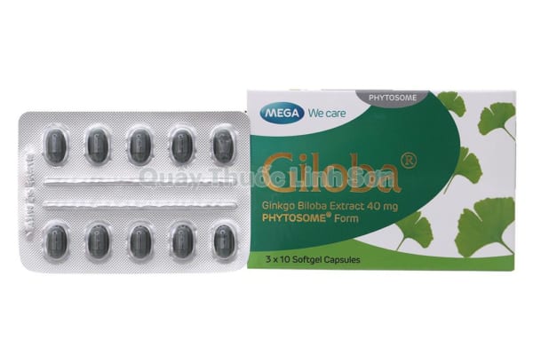 Giloba - Thuốc tăng cường Tuần Hoàn Não 40mg 30 viên