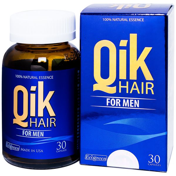 Qik Hair For Men - Viên uống kích thích mọc tóc cho nam 30 viên