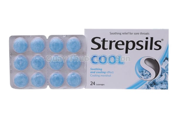 Strepsils Cool - Viên ngậm trị đau họng hộp 24 viên