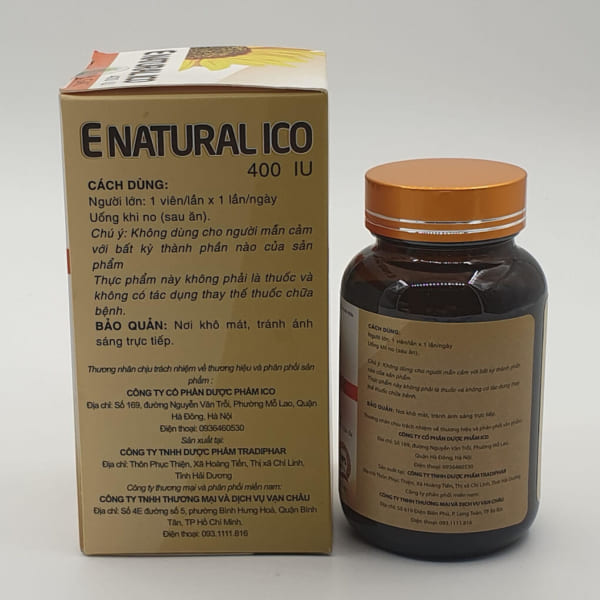 Viên uống làm đẹp da E NATURAL ICO 400IU OIL GAC