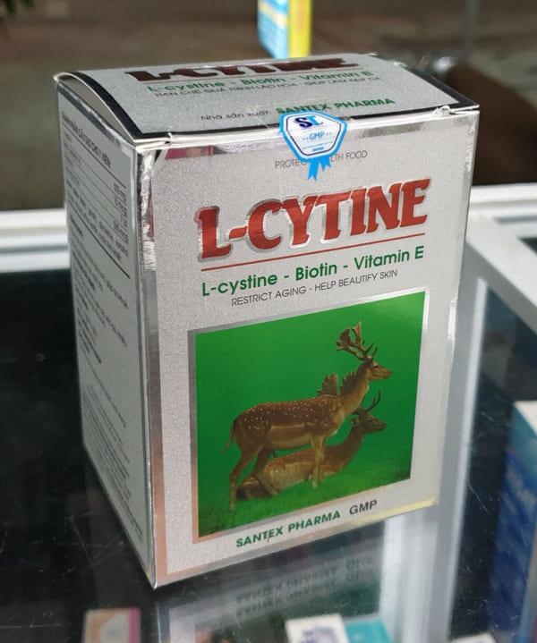 Viên uống giúp làm đẹp da L-Cytine hộp 60 viên (Santex Pharma)