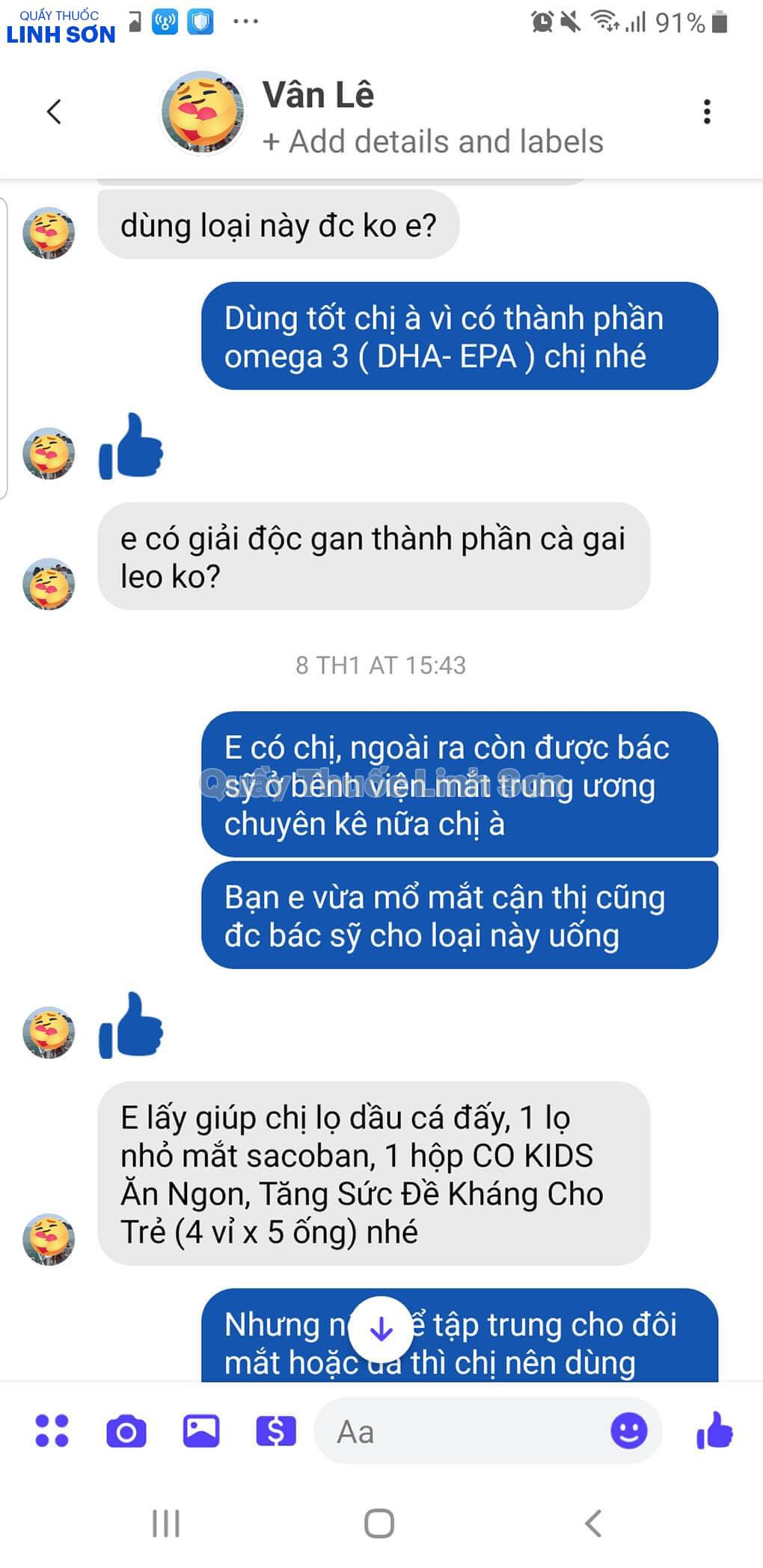 Em Vân ở Hà Nội mua ico kids ăn ngon, tăng sức đề kháng lần 1