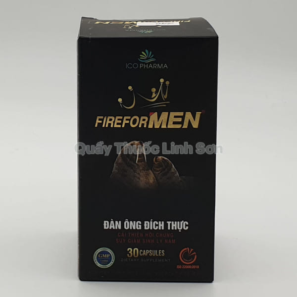 Viên uống tăng cường sinh lý nam FireforMEN hộp 30 viên