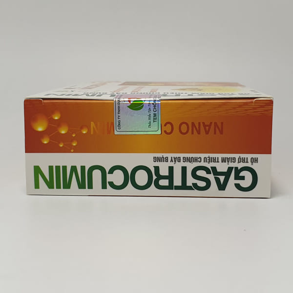 Gastrocumin (Nanocurmin Icopharma) - Giảm trào ngược dạ dày, đau, ợ chua, người hay uống rượu bia hộp 30 viên