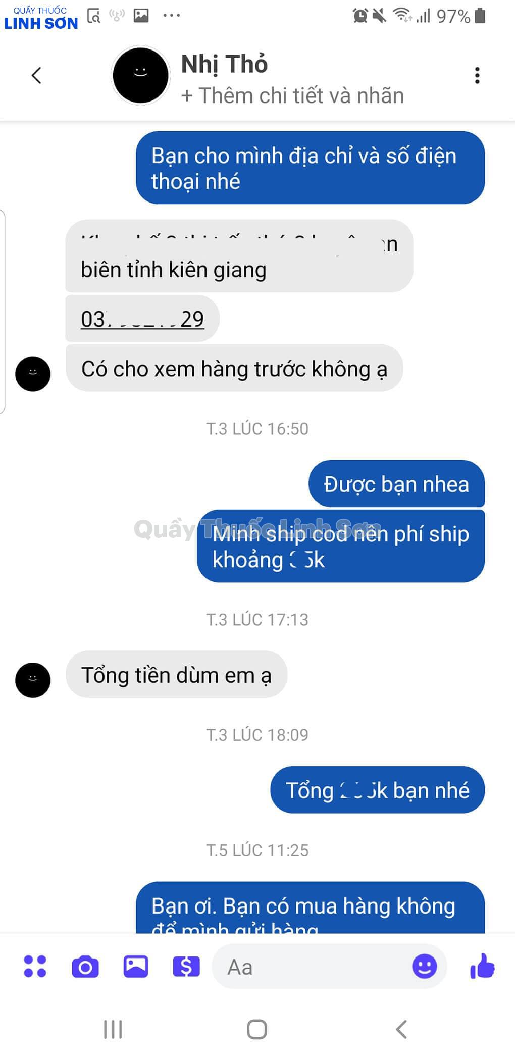 Facebook bạn Nhị Thỏ ở Kiên Giang mua Dầu gội Shitinsof Hán Phương Linh Chi đen tóc