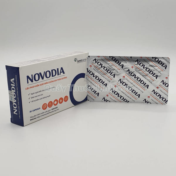 Viên uống Novodia giúp kiểm soát biến chứng đái tháo đường hộp 30 viên