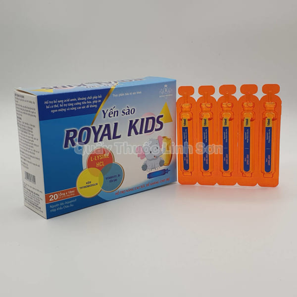 Siro yến sào Royal Kids hộp 20 ống - Hỗ trợ nâng cao sức đề kháng cho trẻ