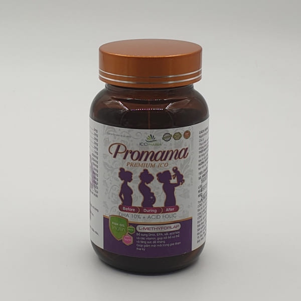 Viên uống bổ sung Vitamin tổng hợp dành cho bà bầu Promama Premium ICO hộp 30 viên