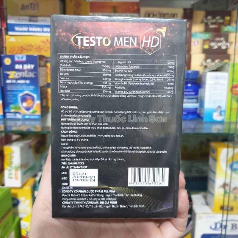 TESTO MEN HD - Hỗ trợ bổ thận, giúp tăng cường sinh lý nam