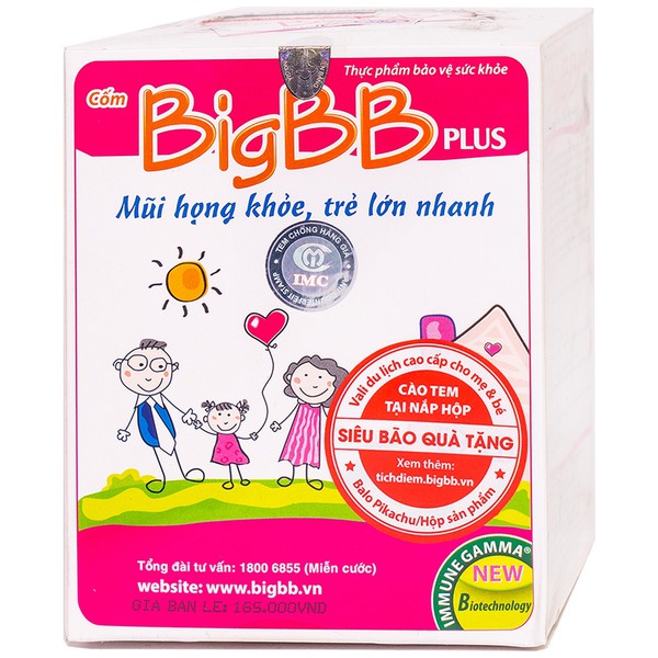 Cốm Bigbb Plus - Mũi Họng Khoẻ, Trẻ Lớn Nhanh hộp 16 viên