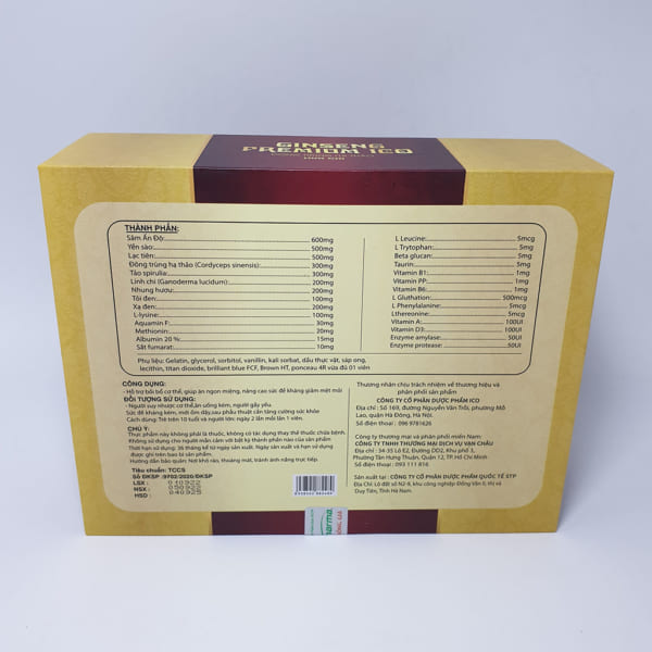 Ginseng Premium ICO giúp bồi bổ cơ thể (hộp 60 viên)