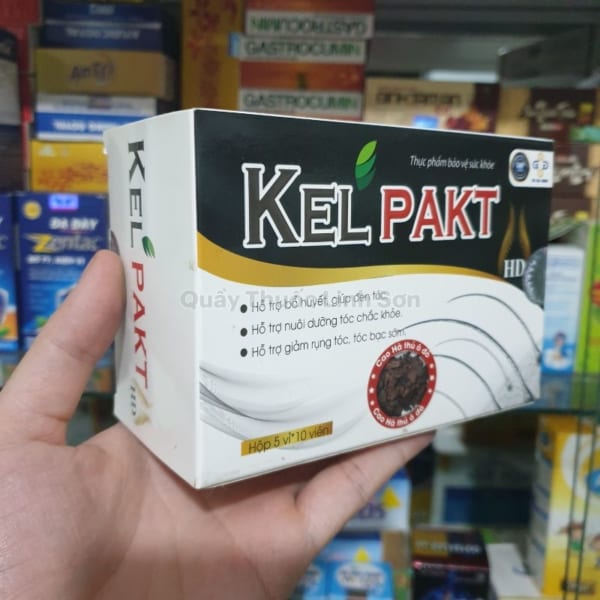 Kel Pakt HD - Hỗ trợ bổ huyết, giúp đen tóc hộp 5 vỉ x 10 viên
