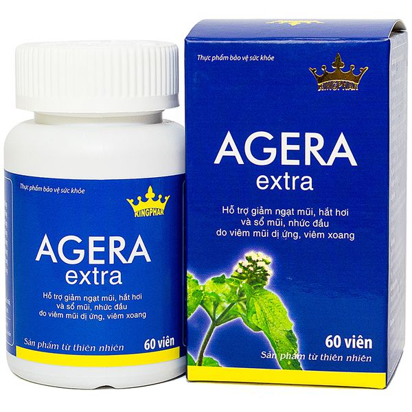 Agera Extra Kingphar - Viên Uống Hỗ Trợ Giảm Nghẹt Mũi, Viêm Xoang 60 Viên