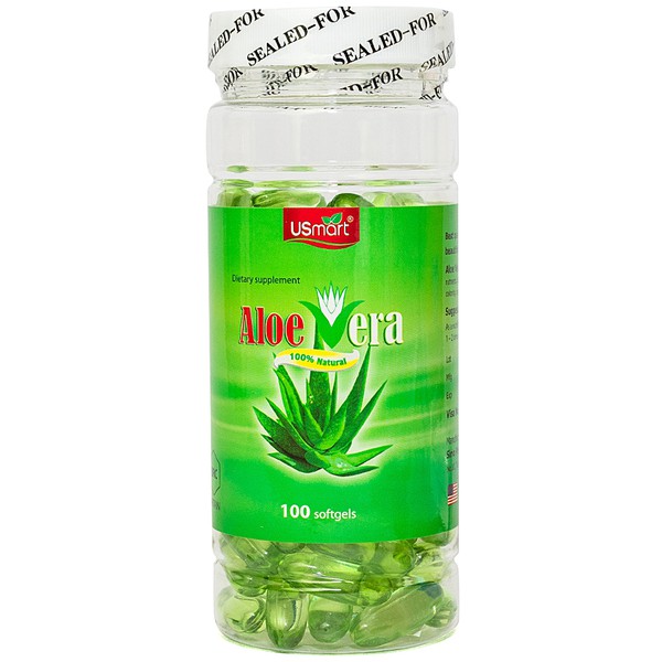 Aloe Vera Usmart - Viên Uống Ngăn Ngừa Lão Hóa Da (Hộp 100 Viên)