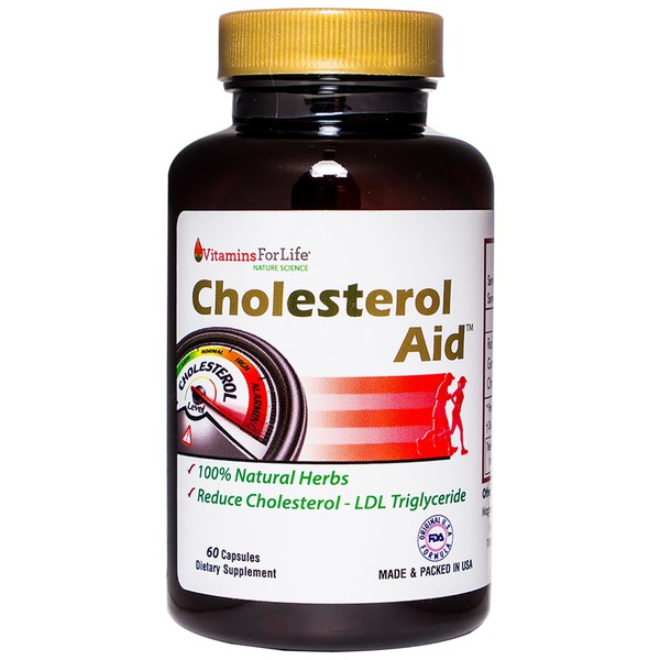 Cholesterol Aid Vitamins For Life - Viên Uống Hỗ Trợ Giảm Mỡ Máu 60 Viên