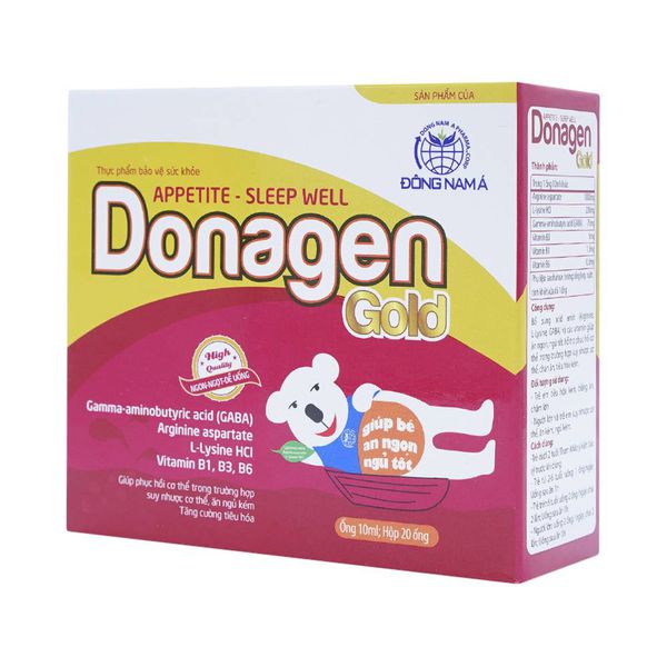 Donagen Gold - Dung Dịch Uống Giúp Trẻ Ăn Ngon Ống 10Ml