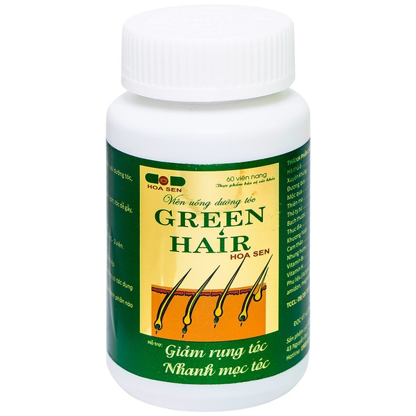 Green Hair Dược Phẩm Hoa Sen - Viên Uống Dưỡng Tóc 60 Viên