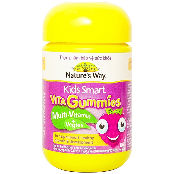 Kids Smart Vita Gummies Multivitamin Nature's Way - Vitamin Tổng Hợp Cho Trẻ Biếng Ăn 60 Viên