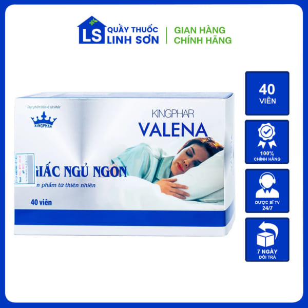Valena Kingphar - Viên Uống Giúp Ngủ Ngon 40 Viên