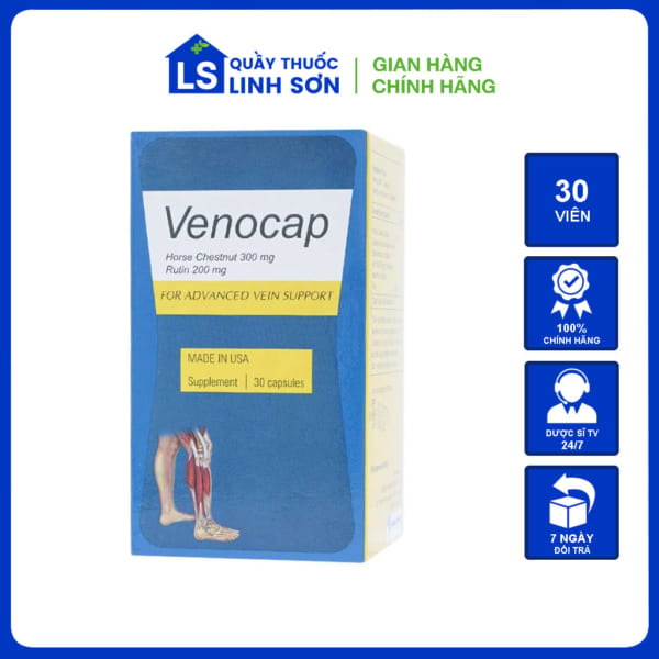 Venocap Global Pharm - Viên Uống Ngăn Ngừa Suy Tĩnh Mạch 30 Viên