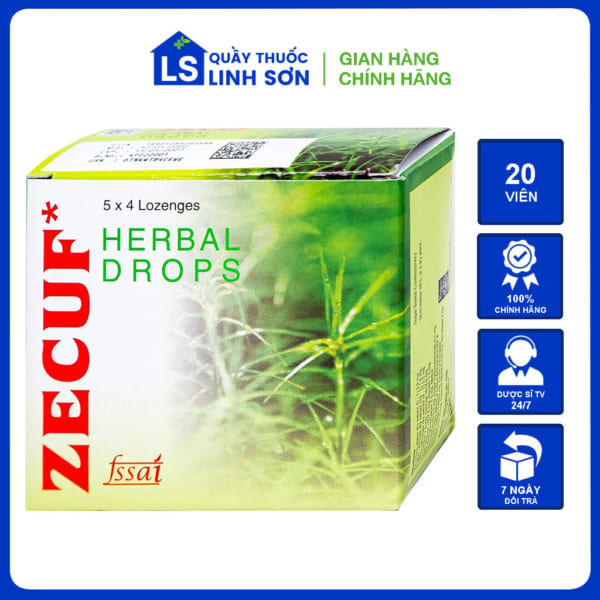 Zecuf Herbal Drops Xanh - Viên Ngậm Giảm Ho