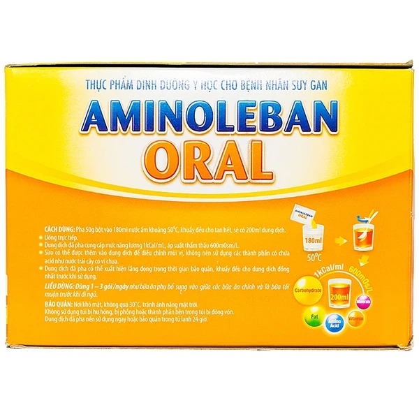 Aminoleban Oral 10 Gói X 50G - Dinh Dưỡng Cho Bệnh Nhân Suy Gan