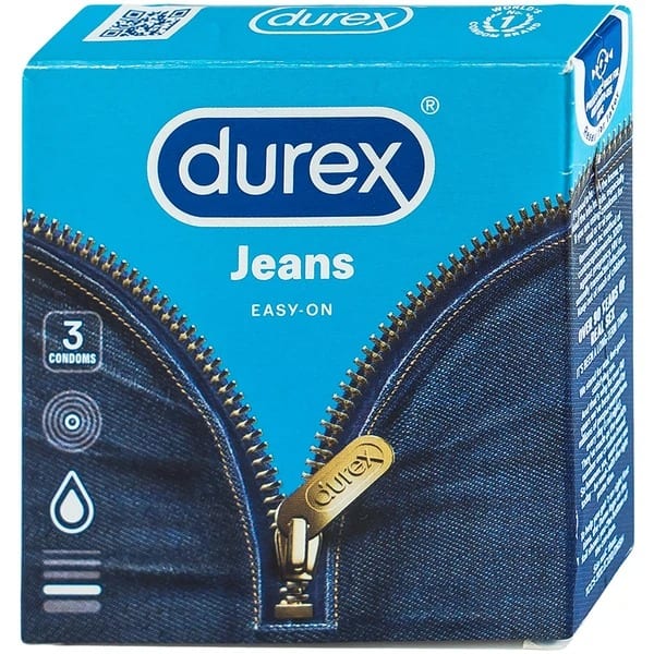 Bao Cao Su Durex Jeans Ôm Sát, Nhiều Gel Bôi Trơn Hộp 3 Cái