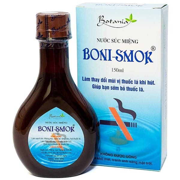 Boni-Smok 150Ml - Nước Súc Miệng Giúp Cai Thuốc Lá
