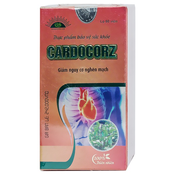 Cardocorz - Viên Uống Giảm Đau Thắt Ngực hộp 60 viên