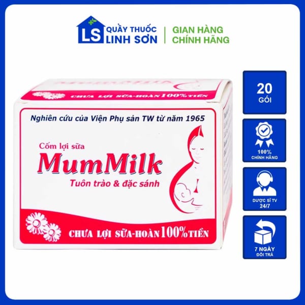 Cốm Lợi Sữa Mum Milk Hộp 20 Gói