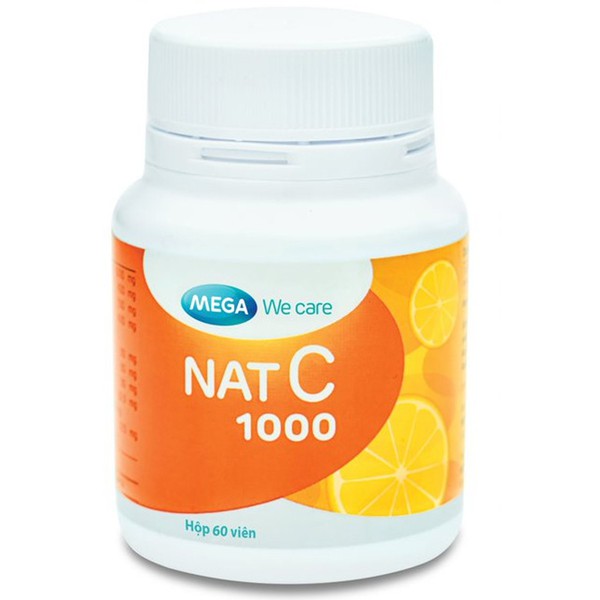 Viên Uống Bổ Sung Vitamin C Nat C 1000 Mega 60 Viên
