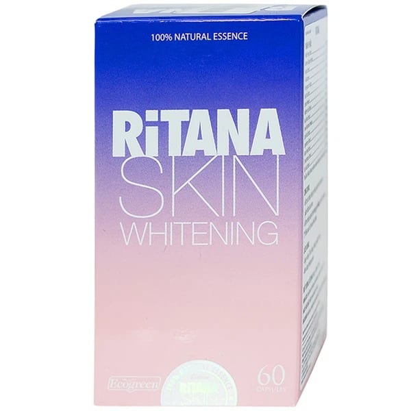 Viên Uống Ritana Skin Whitening Ecogreen Giúp Trắng Da, Mờ Sạm (Hộp 60 Viên)