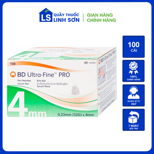 Kim Bút Bd Ultra - Fine Pro 4 Mm X 32G Hộp 100 Cái