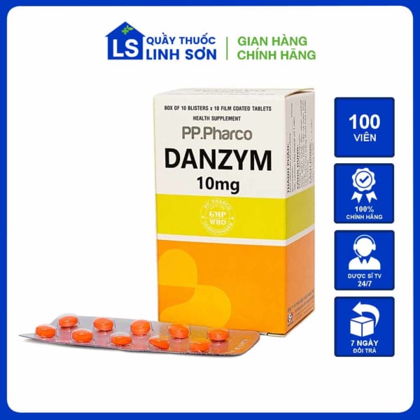 Viên uống kháng viêm, trị đau nhức xương khớp Danzym 10mg Usarich (100 viên)