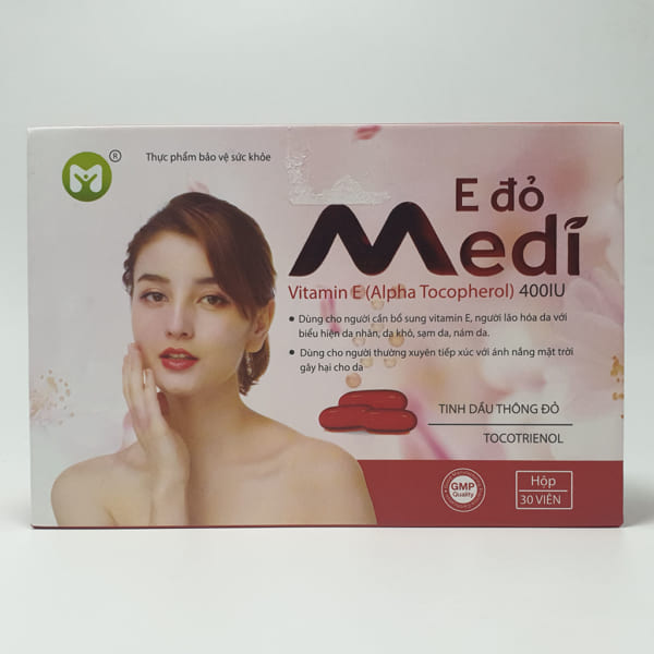 Viên uống làm đẹp da E ĐỎ MEDI hộp 30 viên
