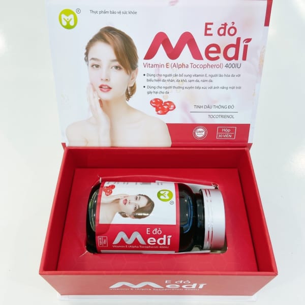 Viên uống làm đẹp da E ĐỎ MEDI hộp 30 viên