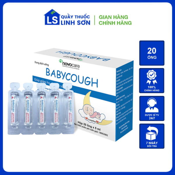 Babycough giúp giảm ho cho trẻ nhỏ hộp 20 ống