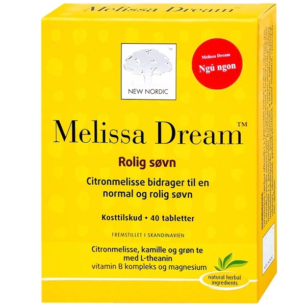 Viên uống Melissa Dream New Nordic giúp ngủ ngon (40 viên)